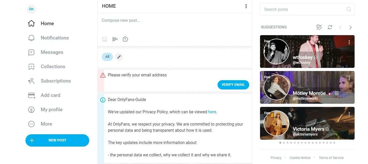 First Login in OnlyFans