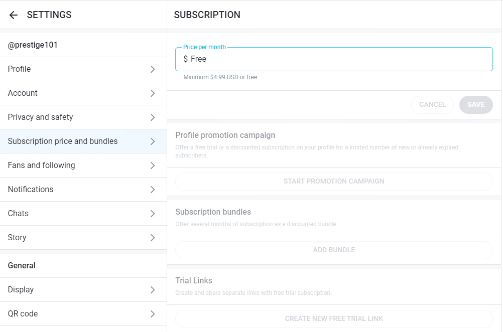 setting a subscription price